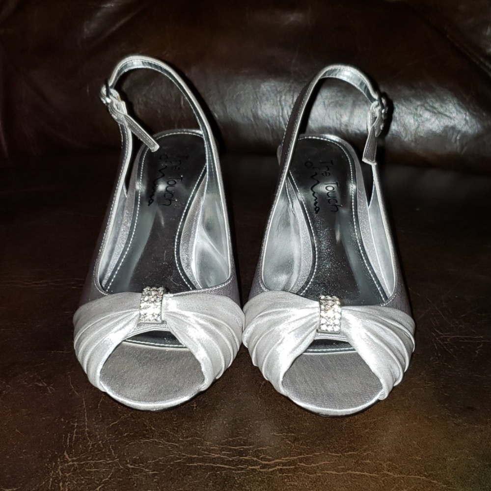 The Touch of Nina Cremia II silver heels
